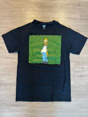 The Simpsons Black Graphic Tee with Green Print